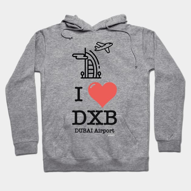 I love/like DXB Dubai airport Hoodie by Woohoo